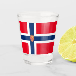 Verre A Shot Drapeau norvégien