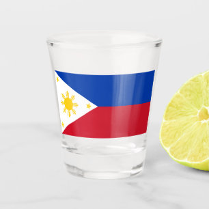 Verre A Shot Drapeau philippin des Philippines