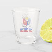 Verre A Shot Drapeau philippin et patriote des Philippines abat (Dos)