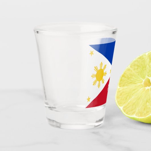 Verre A Shot Drapeau philippin & patriote des Philippines  (Gauche)