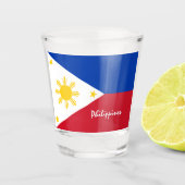 Verre A Shot Drapeau philippin & patriote des Philippines  (Devant)