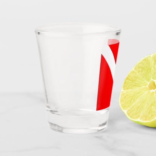 Verre A Shot Drapeau Plongée Plongée Plongée Plongée Diver Down (Gauche)