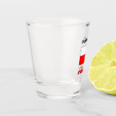 Verre A Shot Drapeau polonais avec votre nom Tiré (Gauche)