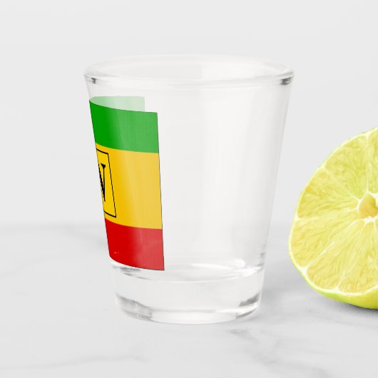 Verre A Shot Drapeau Rasta Jamaïcain Monogramme (Droite)