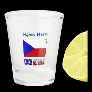 Verre A Shot Drapeau République tchèque Tchéquie Personnalisati