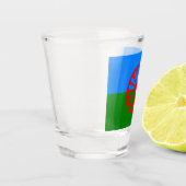 Verre A Shot Drapeau romani (Gauche)