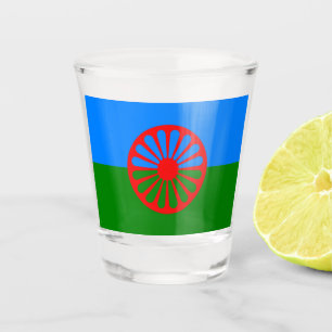 Verre A Shot Drapeau romani