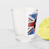 Verre A Shot Drapeau rouge bleu blanc brillant parties scintill (Gauche)