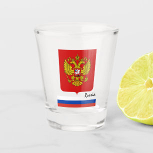 Verre A Shot Drapeau russe & Russie patriote de pays / sports