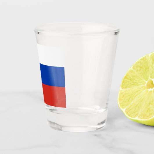 Verre A Shot Drapeau russe (Russie) Tiré (Droite)