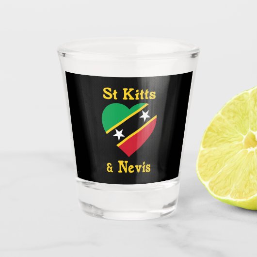 Verre A Shot Drapeau Saint-Kitts-Et-Nevis Indépendance Caraïbes (Devant)