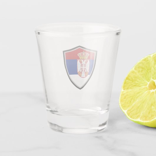 Verre A Shot Drapeau serbe (Dos)