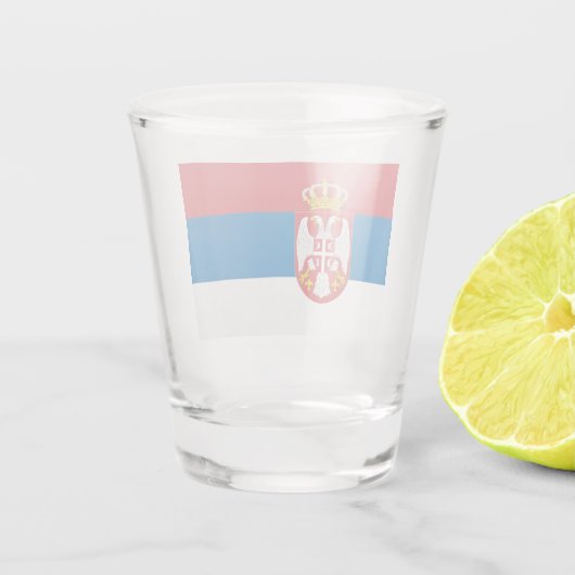 Verre A Shot Drapeau serbe (Dos)
