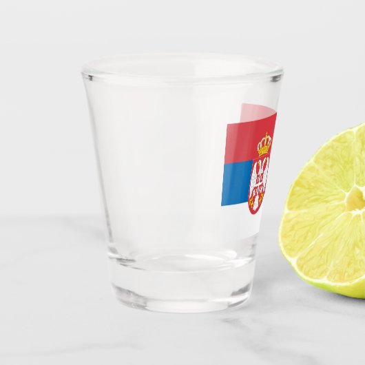 Verre A Shot Drapeau serbe (Gauche)