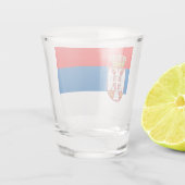 Verre A Shot Drapeau serbe (Dos)