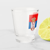 Verre A Shot Drapeau serbe (Gauche)