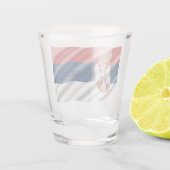Verre A Shot drapeau serbe, patriotique (Dos)