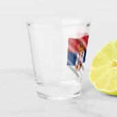Verre A Shot drapeau serbe, patriotique (Gauche)