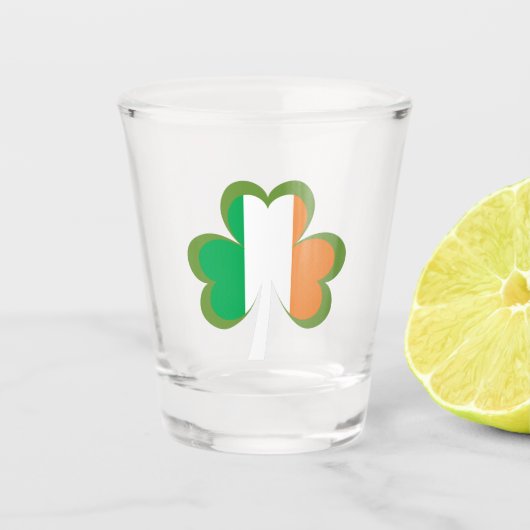 Verre A Shot Drapeau shamrock d'Irlande (Devant)