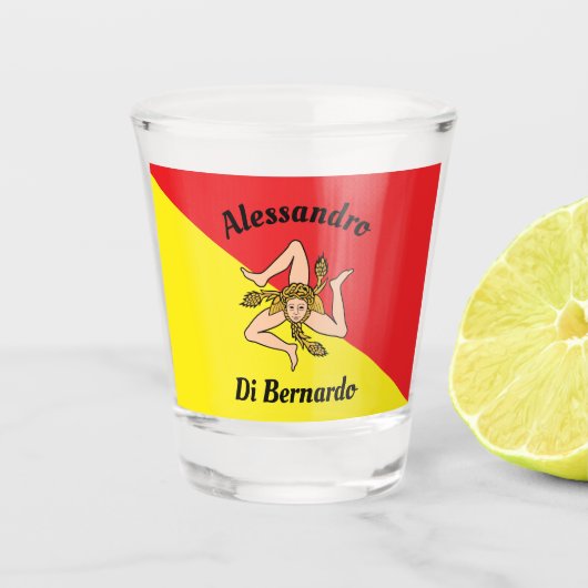 Verre A Shot Drapeau simple gras sicilien (Devant)