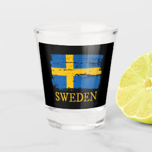 Verre A Shot Drapeau Suède