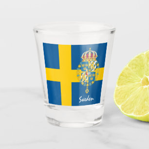 Verre A Shot Drapeau suédois & Pays suédois patriote / sport 