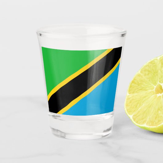 Verre A Shot Drapeau tanzanien (Devant)