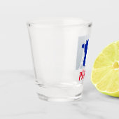 Verre A Shot Drapeau Tour Eiffel Paris France Carte (Gauche)