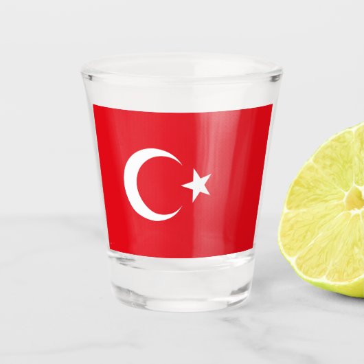 Verre A Shot Drapeau turc (Turquie) (Devant)
