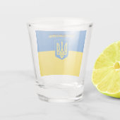 Verre A Shot Drapeau ukrainien Armoiries (Dos)