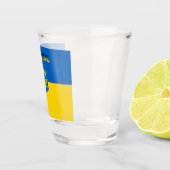 Verre A Shot Drapeau ukrainien Armoiries (Droite)