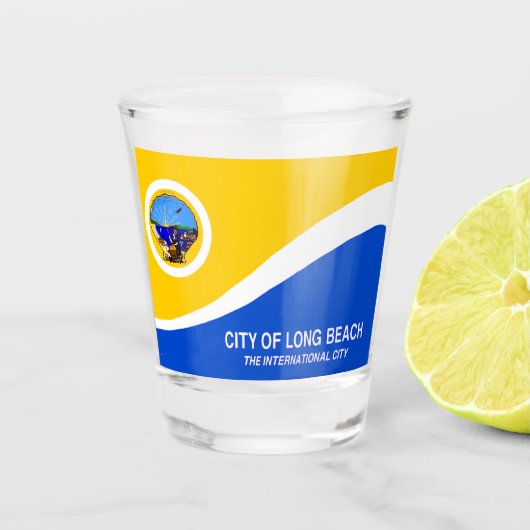 Verre A Shot Drapeau urbain de Long Beach (Devant)