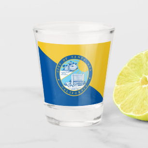 Verre A Shot Drapeau urbain de Père Noël Ana