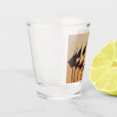 Verre A Shot Drapeaux au coucher du soleil American Patriotic U (Gauche)