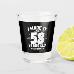 Verre A Shot Drôle 58ème anniversaire Citation Sarcastique 58 a