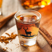Verre A Shot Drôle BUCK OFF Deer Silhouette Chasse