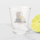 Verre A Shot Drôle bulldozer de conduite de taureaux (Dos)