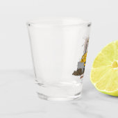 Verre A Shot Drôle bulldozer de conduite de taureaux (Gauche)