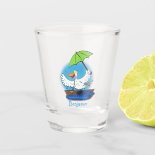 Verre A Shot Drôle canard avec parapluie dessin animé