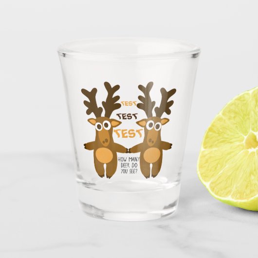Verre A Shot Drôle cerf (Devant)