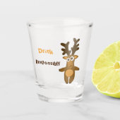 Verre A Shot Drôle cerf (Devant)