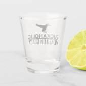 Verre A Shot Drôle Chasse de canard Duckaholic (Dos)