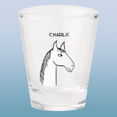 Verre A Shot Drôle Cheval Personnalisé