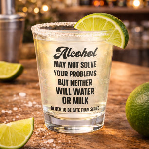 Verre A Shot Drôle d'alcool ne résoudra peut-être pas vos probl