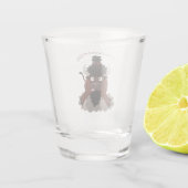 Verre A Shot Drôle dessin animé de bison de buffle (Dos)