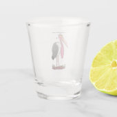 Verre A Shot Drôle dessin animé de cigogne en marabou (Dos)