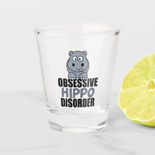 Verre A Shot Drôle et obsessionnel hippo trouble