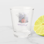 Verre A Shot Drôle Halloween Bewitched Chat noir Quoi? (Dos)