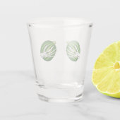Verre A Shot Drôle Halloween Squelette mains tenant Melons (Dos)