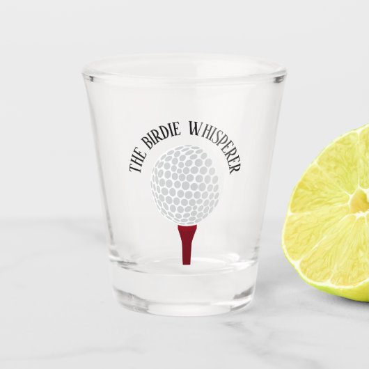 Verre A Shot Drôle Le Birdie Whisperer Golf Ball Tee (Devant)